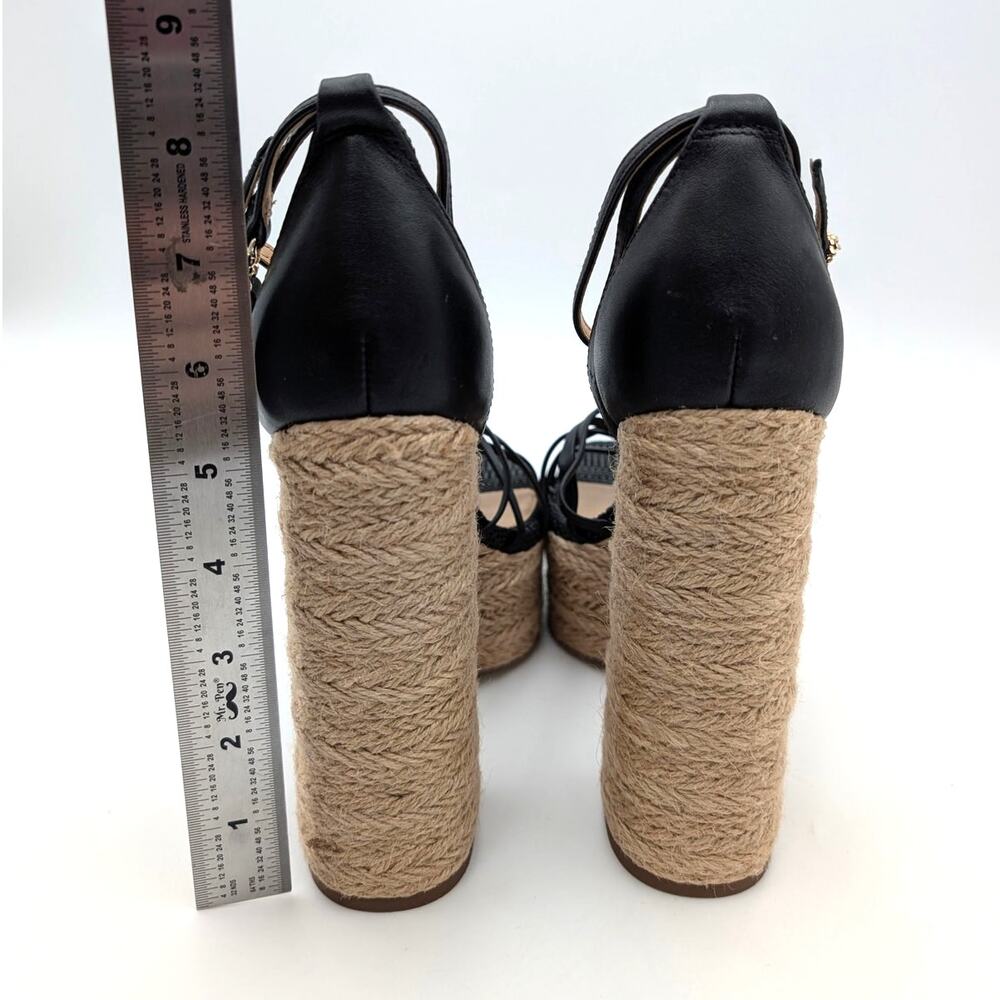 Sam Edelman Kade Platform Sandals Women's Black Leather Size US8M EU38.5 - Picture 4 of 10